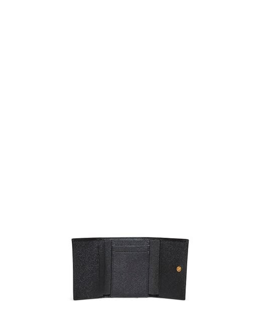 Dolce & Gabbana Metallic Leopard-Print Dauphine Leather Wallet