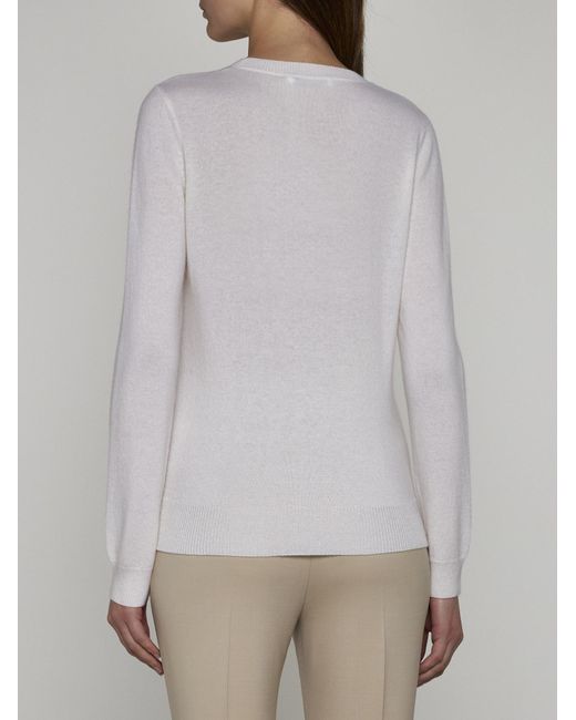 Max Mara White Bari Wool And Cashmere Sweater