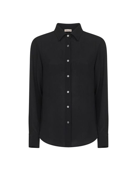 Blanca Vita Black Onyx Crepe Corten Shirt