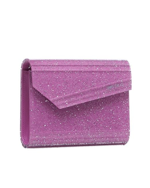 Jimmy Choo Purple Light Candy Clutch Bag