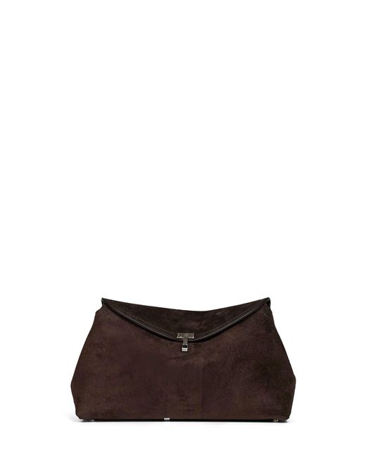 Totême White T-Lock Clutch Bag