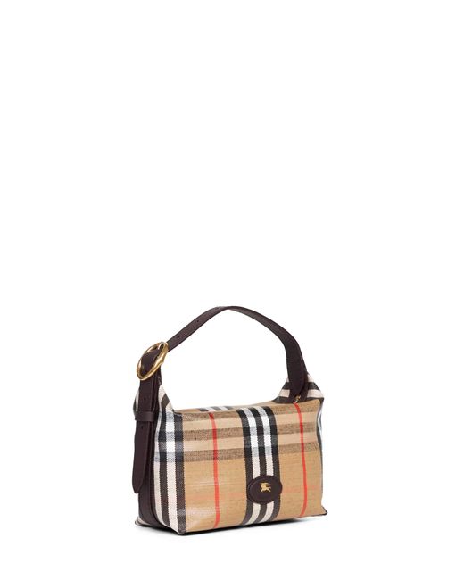 Burberry Metallic Sand Highlands Mini Shoulder Bag