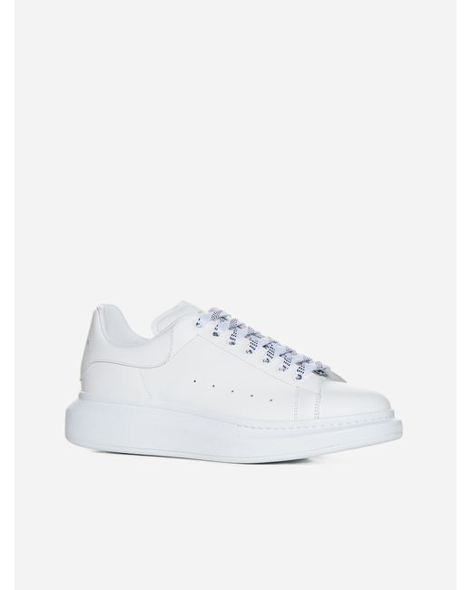 Alexander McQueen White Oversize Leather Sneakers for men