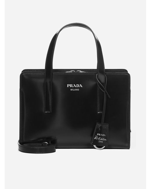 Prada Black Re-edition 1995 Leather Mini Bag
