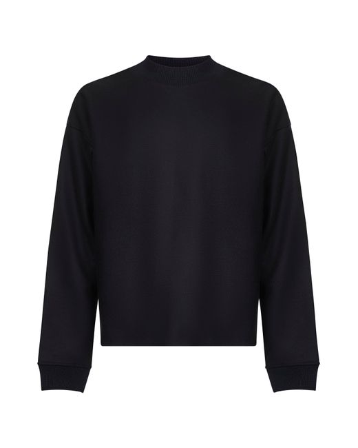 Jil Sander Blue Wool Jersey Sweatshirt for men