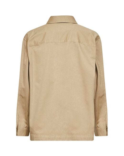 Saint Laurent Natural Certified Cotton Cassandre Overshirt for men