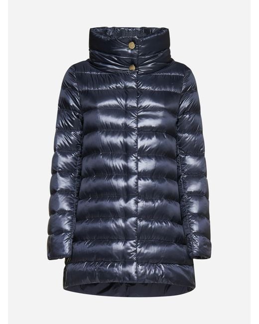 Herno Synthetic Amelia Quilted Nylon Down Jacket in Blue | Lyst