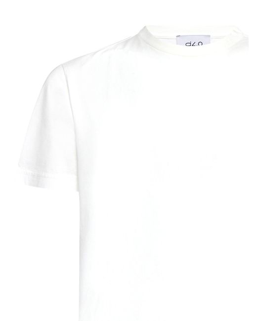 D 40 White Organic Cotton T-Shirt for men