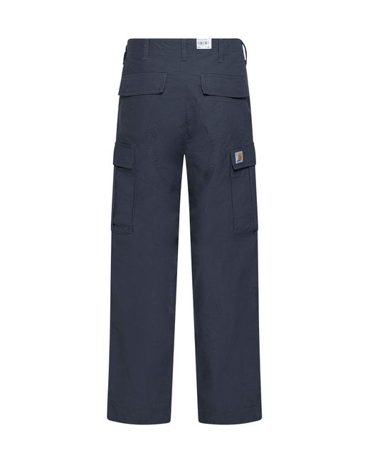 Carhartt Blue Ripstop Regular Cargo Pant Trousers for men