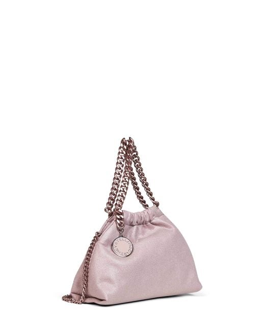 Stella McCartney Purple Shell Falabella Mini Drawstring Crossbody Bag
