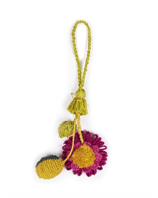 IBELIV Pink Bag Charm Lemon Raffia
