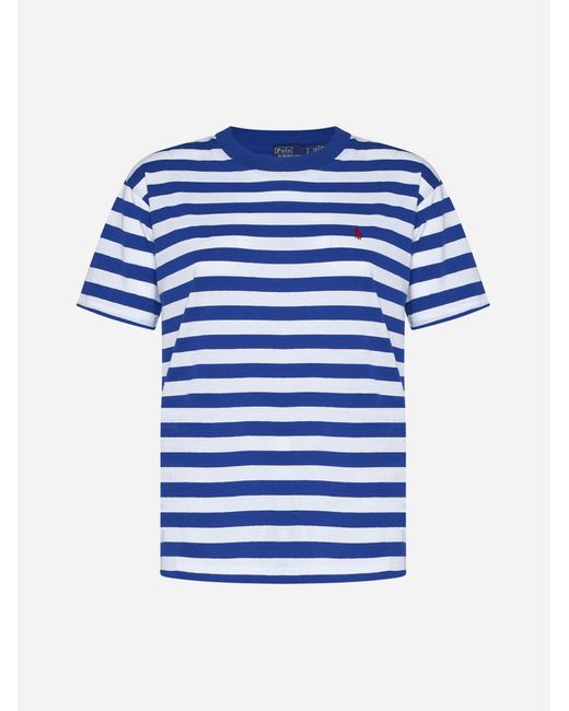 Polo Ralph Lauren Blue Striped Cotton T-Shirt