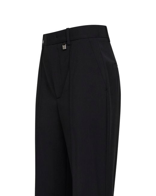 GIUSEPPE DI MORABITO Black Virgin Wool Flared Trousers