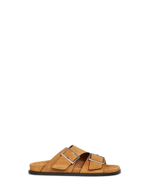 Alohas Brown Tan Suede Alba Sandals