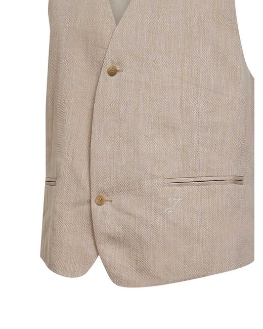 Jacquemus Natural The Paysan Fitted Belted Tailored Waistcoat for men