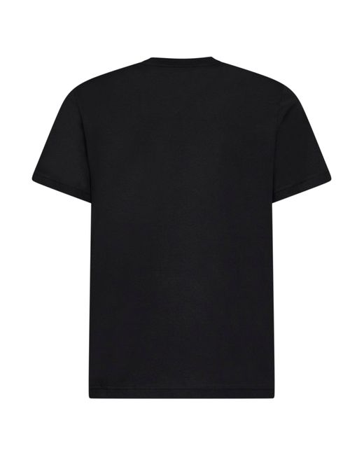 Moncler Black Cotton Jersey Logo T-Shirt for men