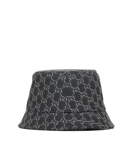 Gucci Gray Gg Shadow Wool Bucket Hat for men
