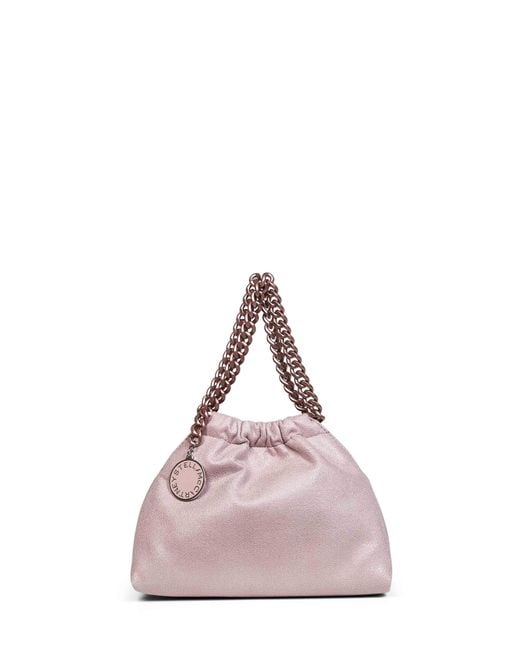 Stella McCartney Purple Shell Falabella Mini Drawstring Crossbody Bag
