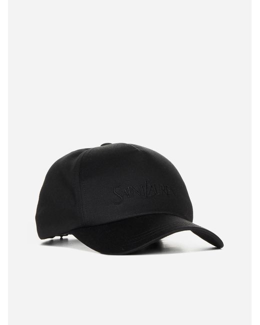 Saint Laurent Black Hats for men
