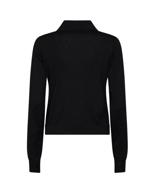 DIESEL Black Silk And Cotton Knit M-Lilli Polo Shirt