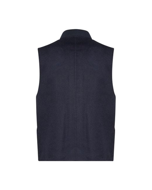 D 40 Blue Double Wool Vest for men