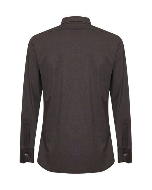 D 40 Black Stretch Jersey Shirt for men