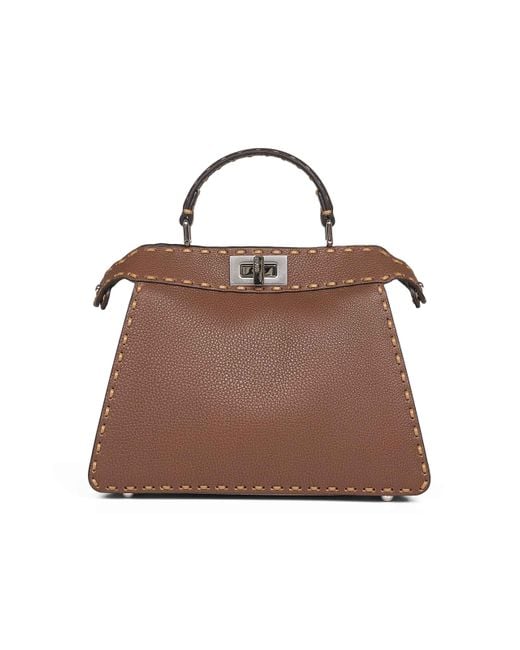 Borsa A Mano Peekaboo Iseeu Small di Fendi in Brown