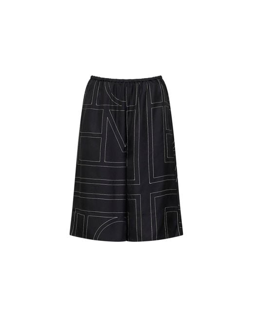 Totême  Black Silk Pj Culottes