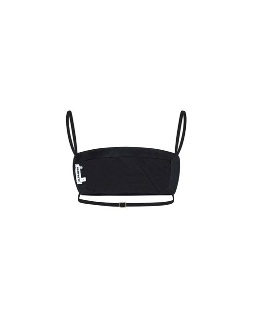 Jil Sander White Wool And Silk Faille Bralette Top