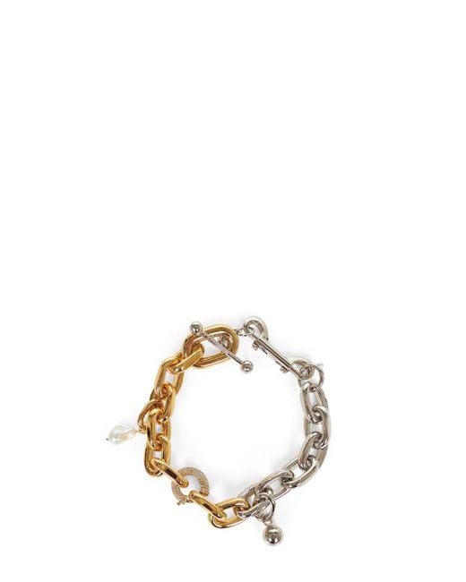 Rabanne Metallic And Two-Tone Xl Link Necklace With Punk Details