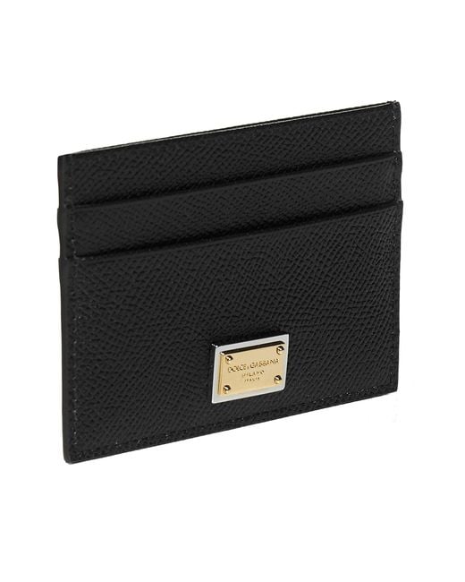 Dolce & Gabbana Black Dolce & Gabbana Logo-Plaque Card Holder