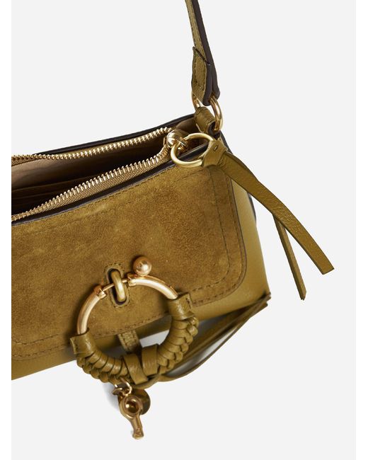 See By Chloé Natural Joan Leather And Suede Mini Bag