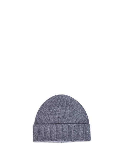 D 40 Purple Medium Virgin Wool Knit Beanie for men