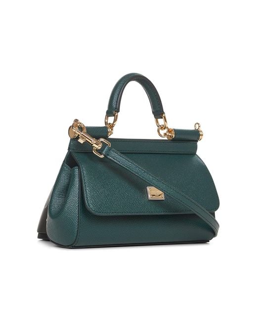 Dolce & Gabbana Green Small Sicily Handbag