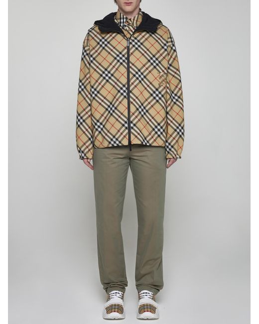 Burberry Multicolor Check Print Nylon Jacket for men
