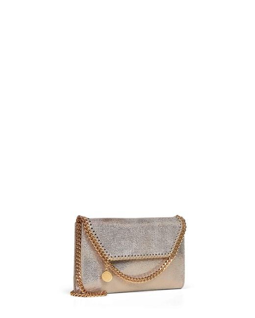 Stella McCartney White Pyrite Falabella Wallet Crossbody Bag