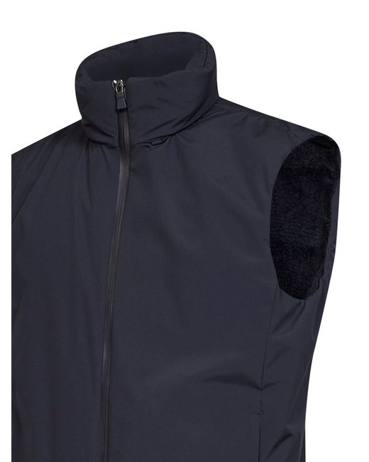 Herno Blue 2 Layer Windstopper Padded Vest for men