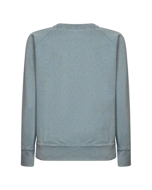 Isabel Marant Blue Sage Cotton Blend Millyny Logo Sweatshirt