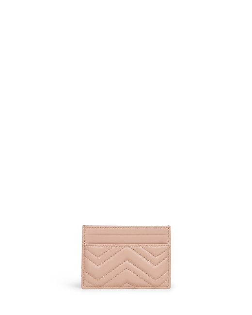 Gucci Pinkish Gg Marmont Card Holder