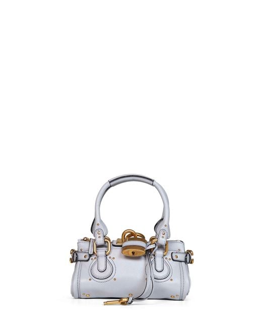 Chloé White Greyish Paddington Small Handbag