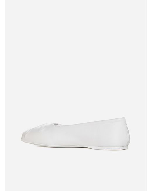 Marni White Leather Ballet Flats