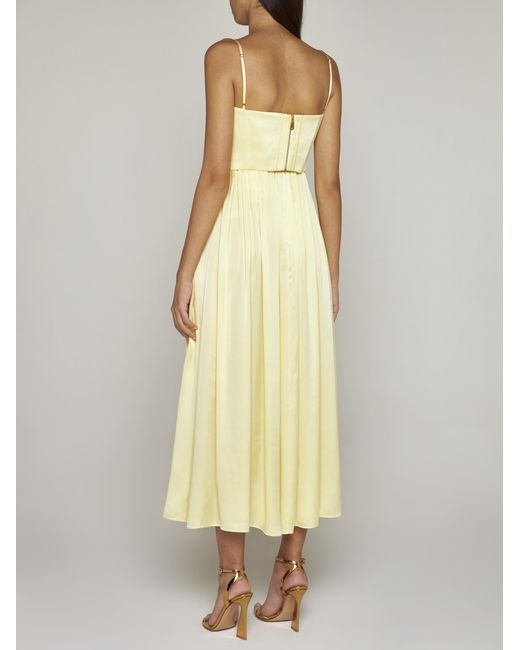Zimmermann Yellow Silk Corset Dress