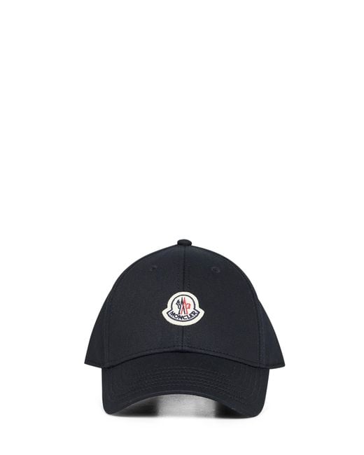 Moncler Blue Cotton Gabardine Baseball Cap