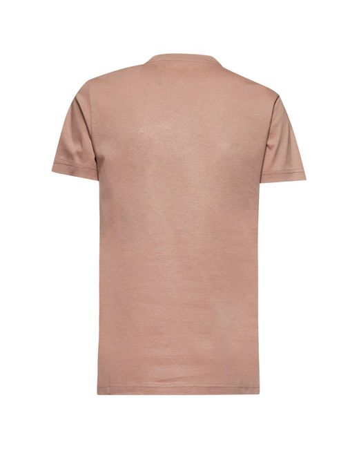 Moncler Pink Jersey Logo Patch T-Shirt