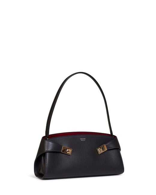 Ferragamo Black Hug East-West Shoulder Bag