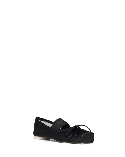 MM6 by Maison Margiela White Satin Ballet Flats
