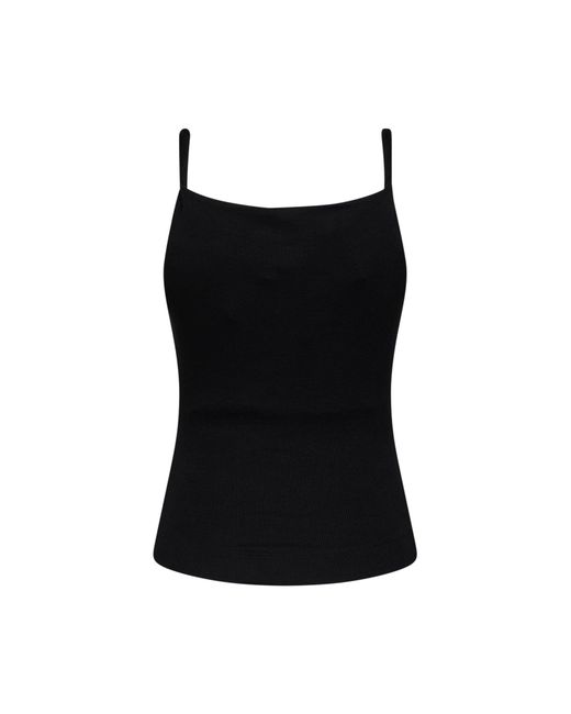 Vivienne Westwood Black Ribbed Jersey Anna Draped Top