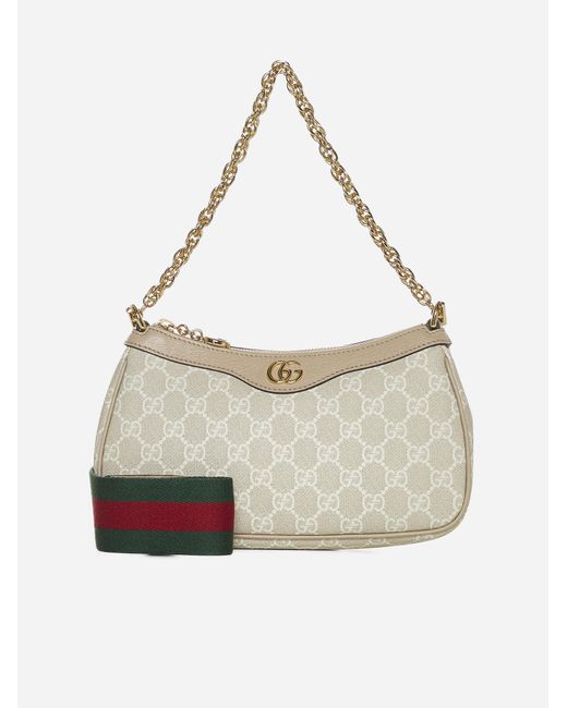 Gucci White Ophidia GG Canvas Small Bag