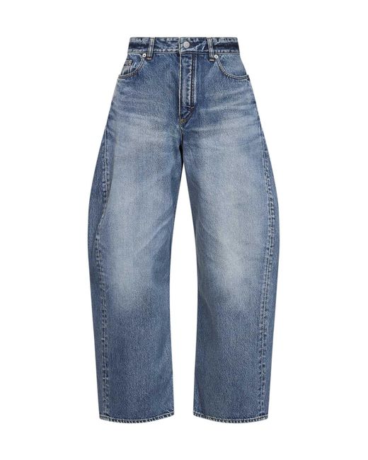 Alaïa Blue Faded Denim Rodeo Jeans