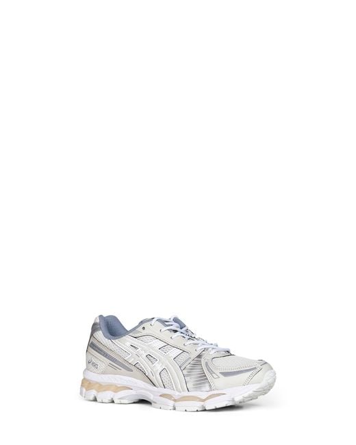 Asics White Cream And Smoke Gel-Kayano 12.1 Sneakers for men